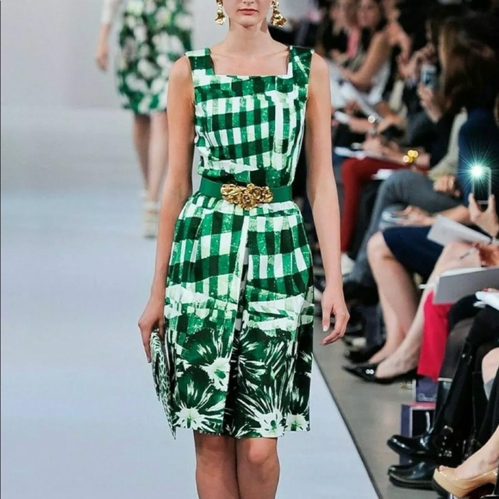 Oscar De La Renta Dress Floral Garden